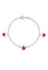 remarkable silver crown princess infant charm bracelets